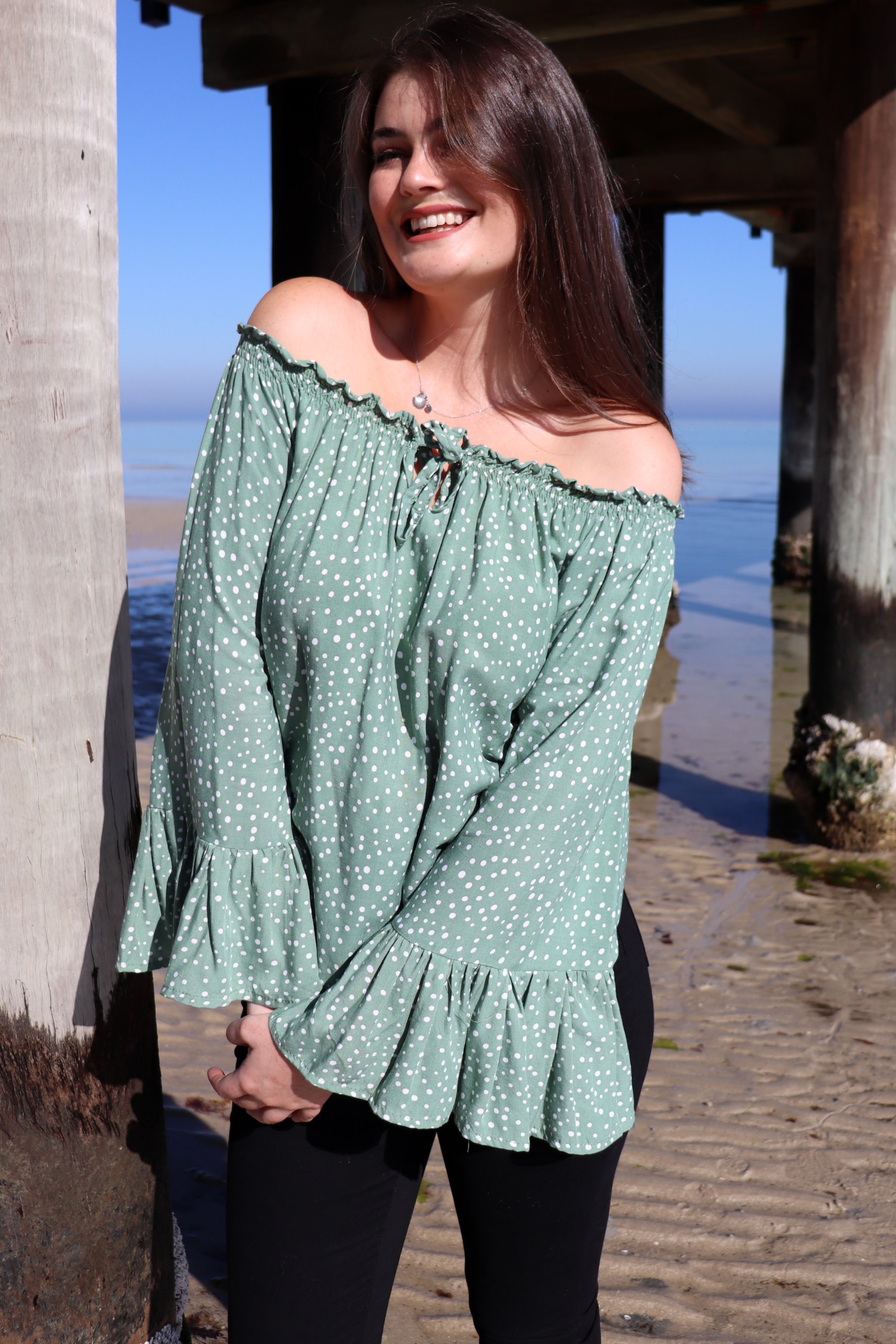 Bella Top POLKA DOT MINT