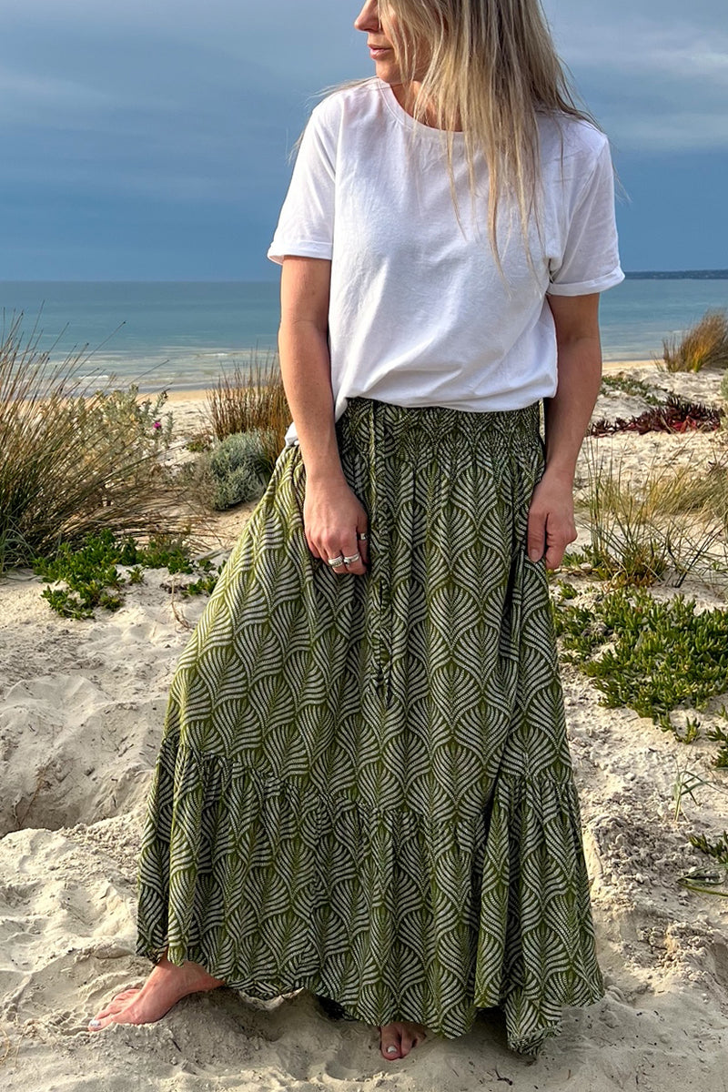 Laguna Skirt OLIVE FERN