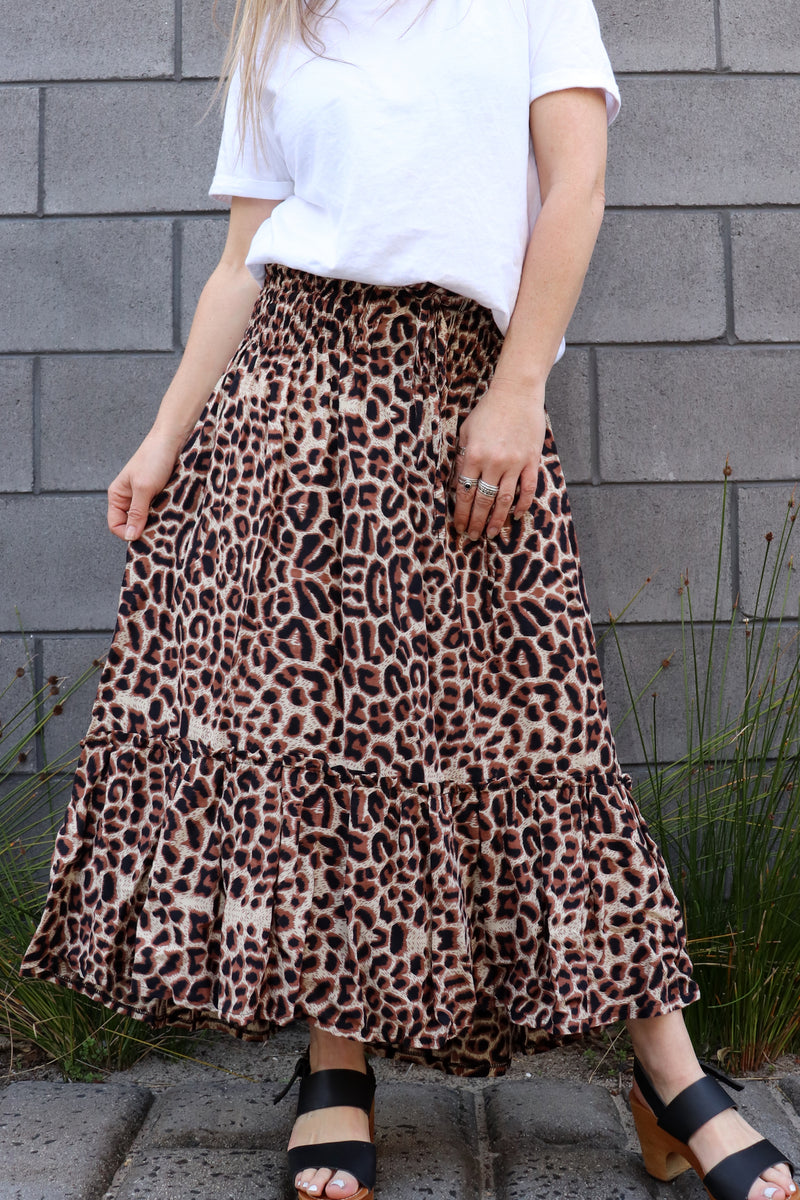 Laguna Skirt CREAM LEOPARD (Sample)