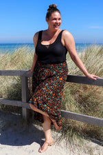 Wild & Free Skirt WILDFLOWER BLACK/ORANGE