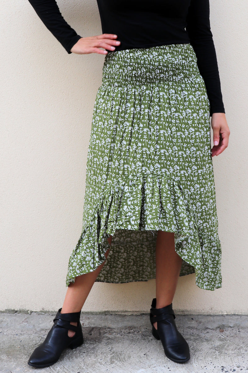 Wild & Free Skirt OLIVE (Sample)